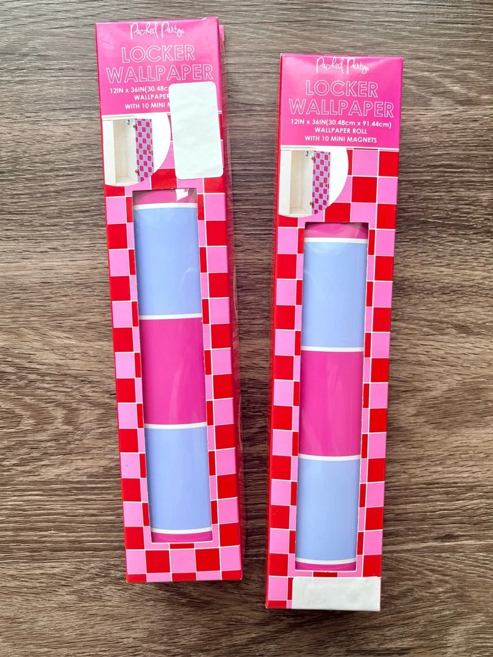 Kohl's Packed Party—Multi-Checkered Locker Wallpaper Mini Magnets (2 Boxes)